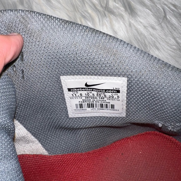 Nike Air flight Mens size 11.5. White/blue/gray vintage - Picture 10 of 10